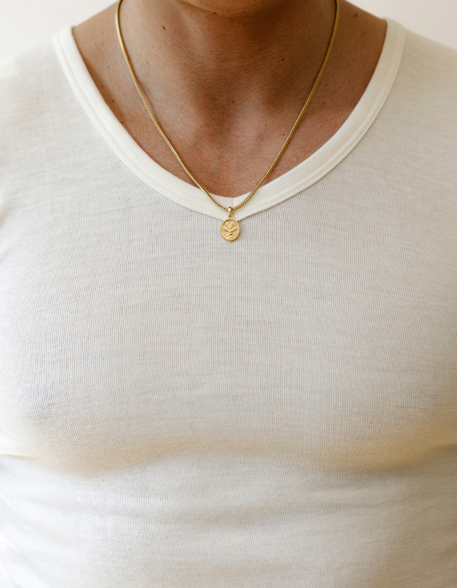 Albero Di Noce Kette Gold Edelstahl