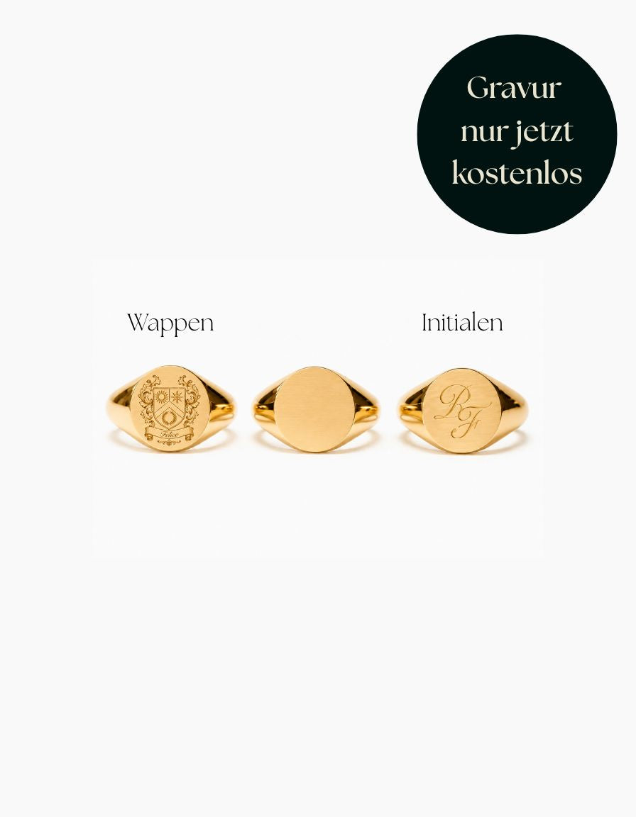 Siegelring Gold · Edelstahl