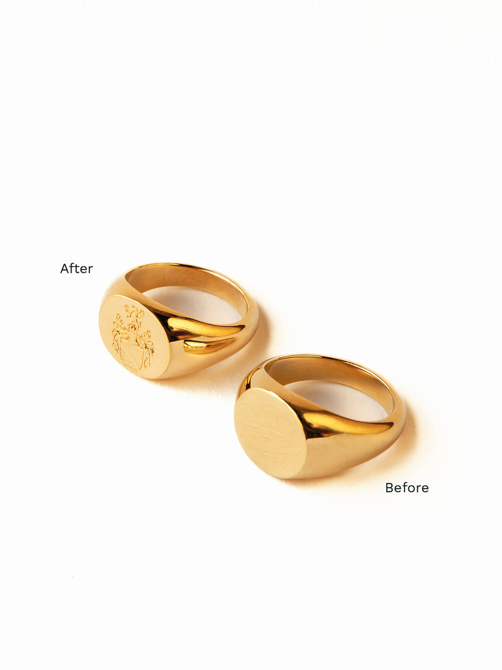Siegelring Gold · Edelstahl