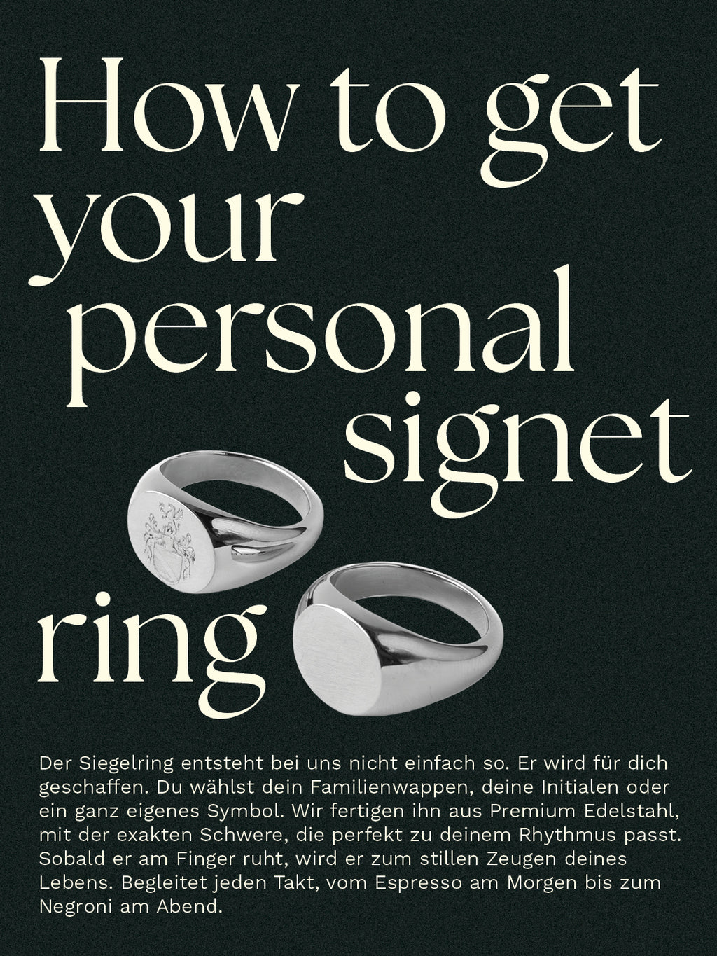 Siegelring Silber · Edelstahl